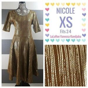 LuLaRoe Nicole Dress XS NWT Elegant Collection